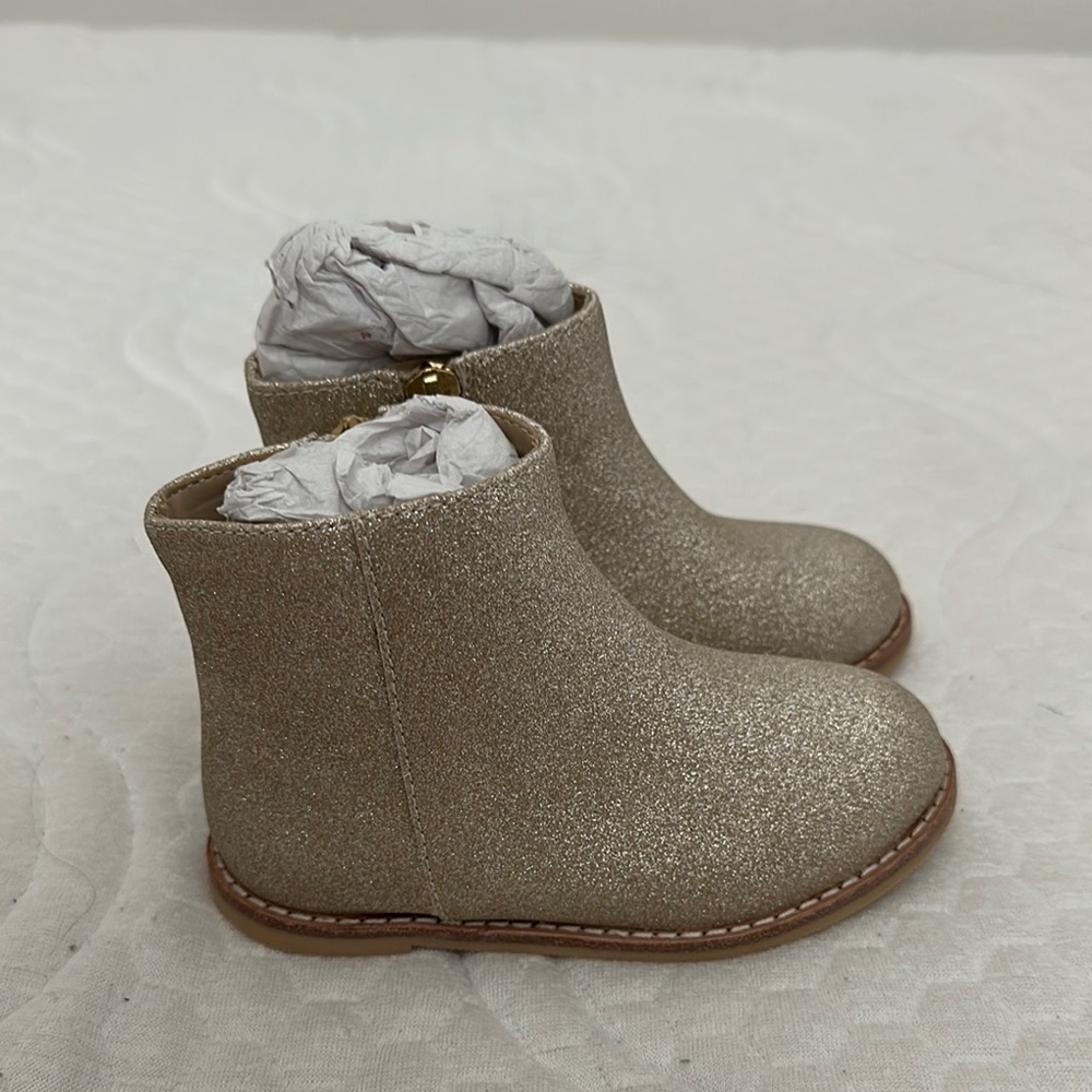 Gold Glitter Kids Boots